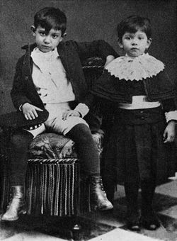 Pablo Picasso and his sister Lola 1889
